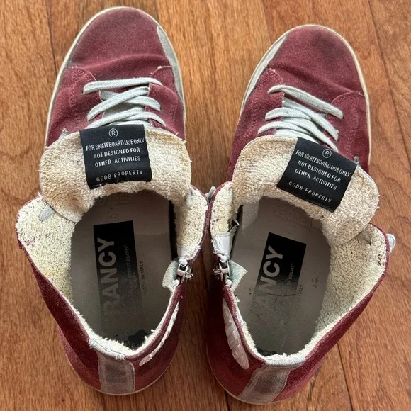 Golden Goose Burgundy Francy Sneakers - Picture 6 of 9